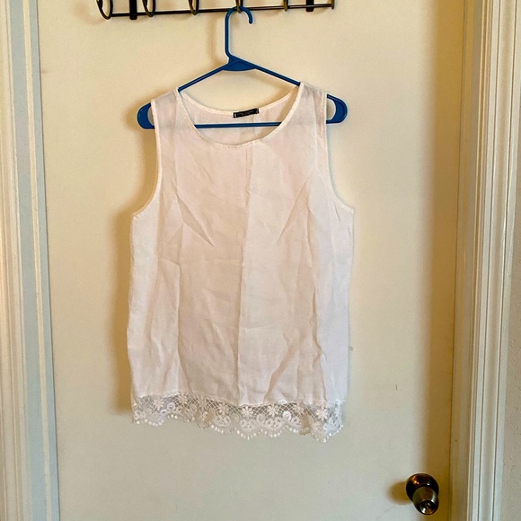 Lungo L ‘Arno 100% linen Italian Tank Size M - Picture 1 of 7